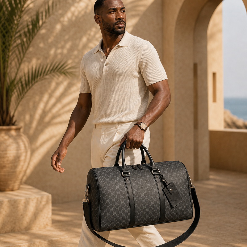 Torvato Nomad plaid travel duffel bag