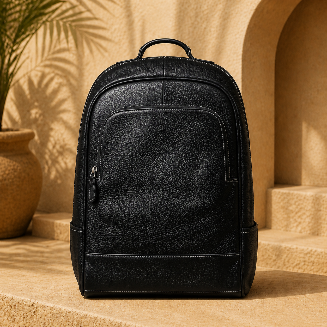 Torvato Diplomat genuine leather travel backpack