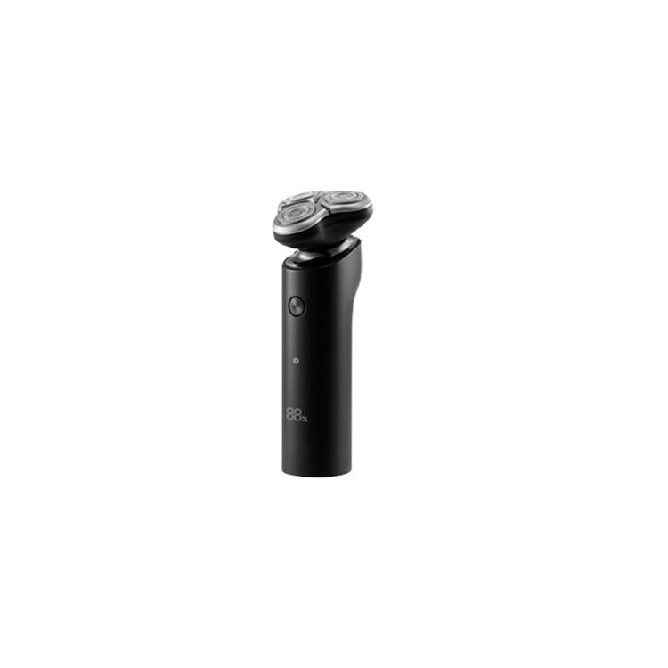 Black rechargeable 3-head rotary electric body shaver for men by Torvato