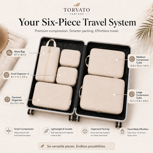 Torvato Compression Packing Cubes – 6-Piece Travel Set Vantage alternate product view