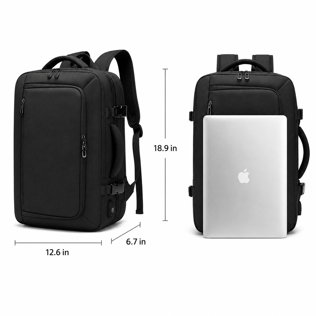 Business Travel Backpack with USB Port – 28L alternate product view