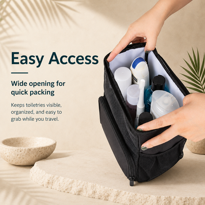 Hanging Toiletry Bag with Wet/Dry Compartments | Torvato Haven