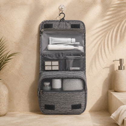 Torvato Haven Hanging Toiletry Bag – Large-Capacity Travel Organizer with Wet/Dry Separation