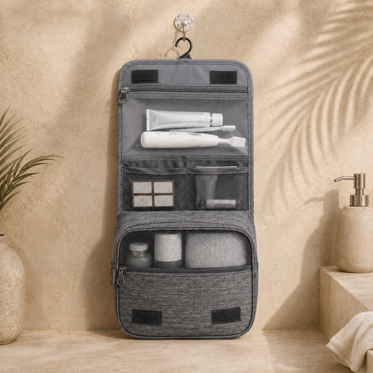Torvato Haven Hanging Toiletry Bag – Large-Capacity Travel Organizer with Wet/Dry Separation