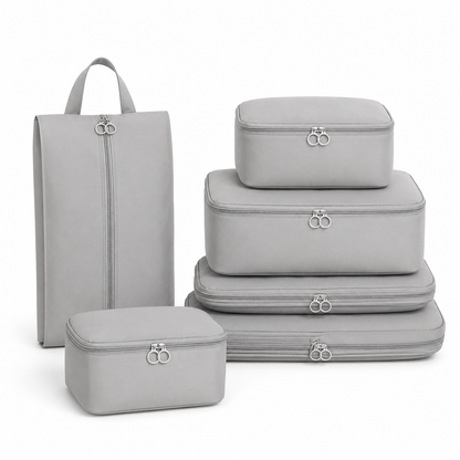 Torvato Vantage Compression Packing Cubes – 6 Piece Travel Luggage Organizer Set