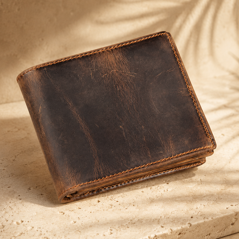 Torvato Genuine Leather Bifold Wallet for Men Wayfarer product overview