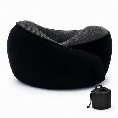 Memory Foam Travel Neck Pillow with Storage Bag | Torvato