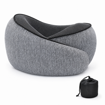 Memory Foam Travel Neck Pillow with Storage Bag | Torvato