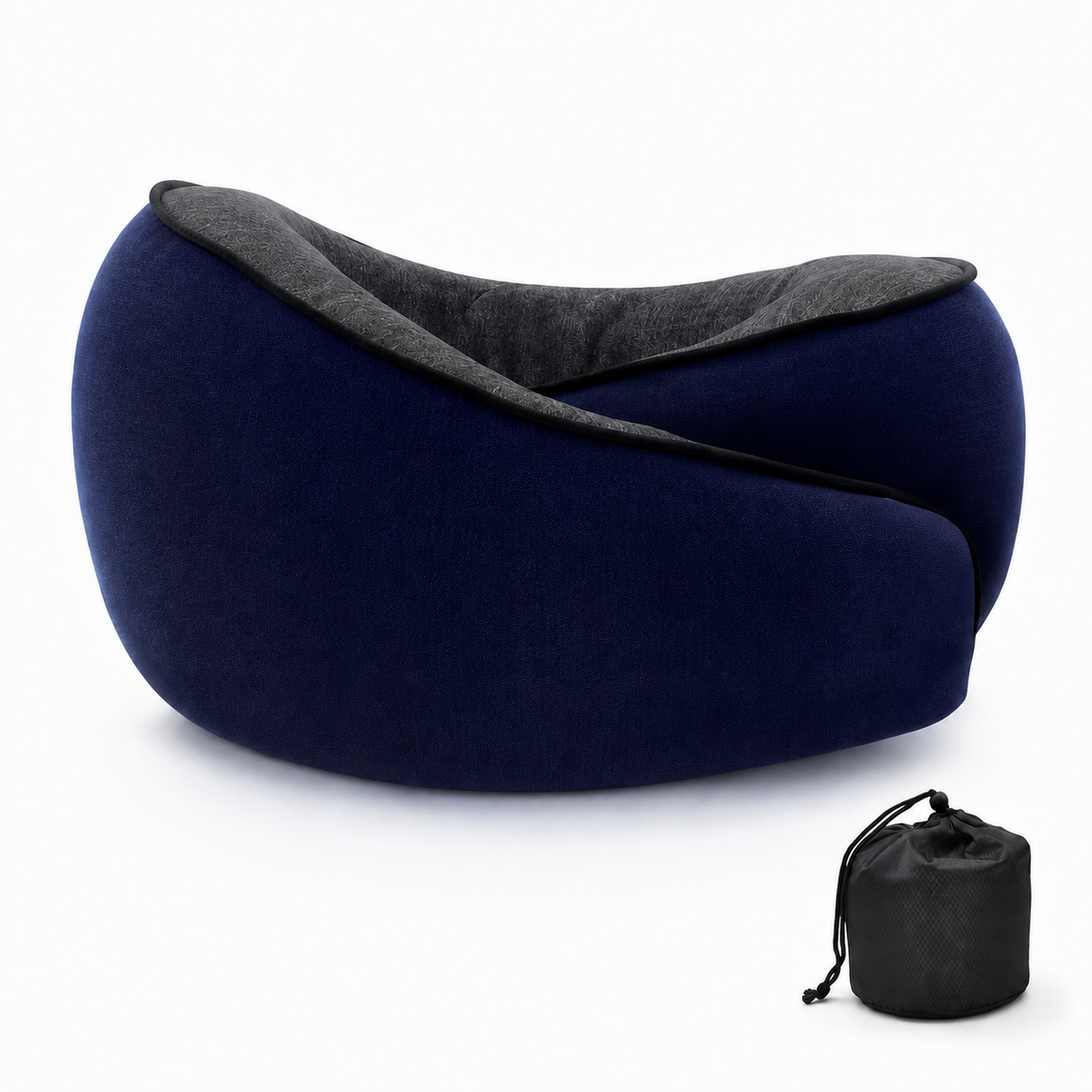 Memory Foam Travel Neck Pillow with Storage Bag | Torvato