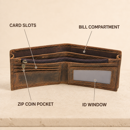 Torvato Wayfarer — Leather Bifold Wallet
