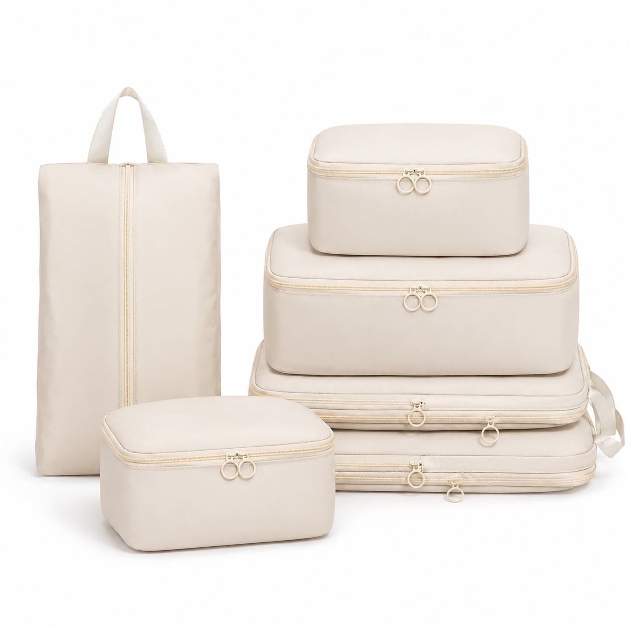 Torvato Vantage Compression Packing Cubes – 6 Piece Travel Luggage Organizer Set