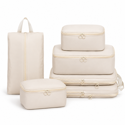 Torvato Vantage Compression Packing Cubes – 6 Piece Travel Luggage Organizer Set