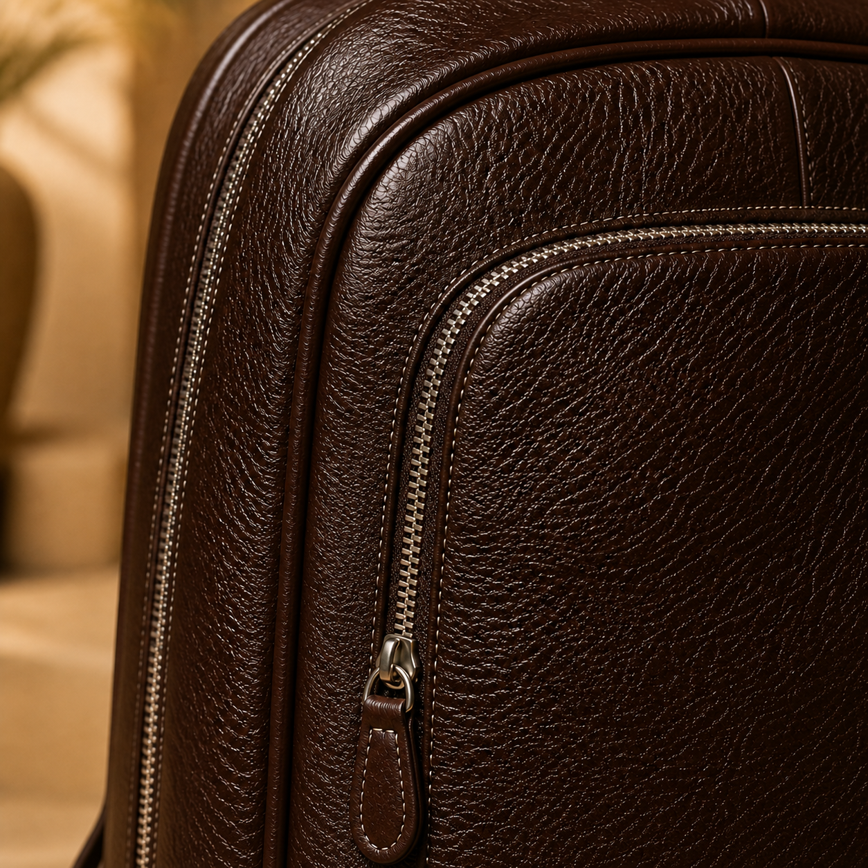 Torvato Diplomat genuine leather travel backpack