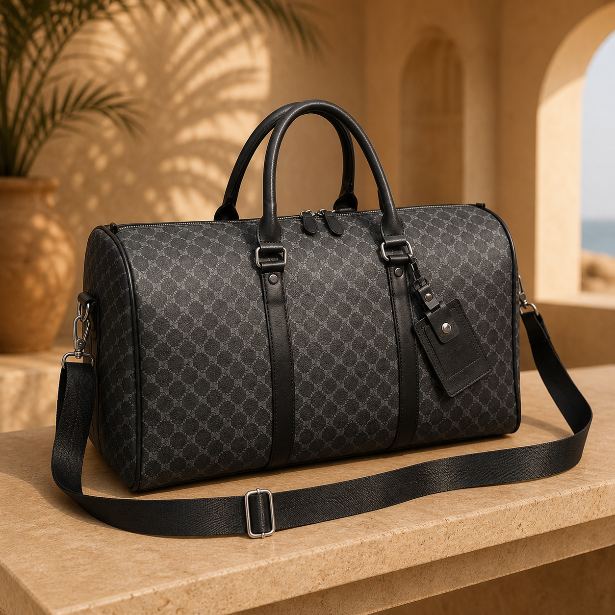 Torvato Nomad plaid travel duffel bag