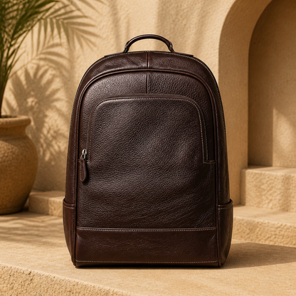 Torvato Diplomat genuine leather travel backpack