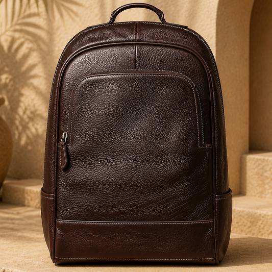 Torvato Diplomat genuine leather travel backpack