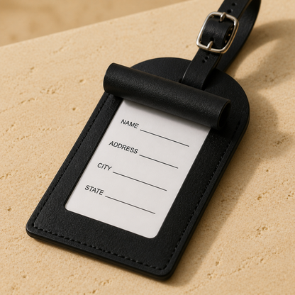 leather luggage tag travel essentials travel security travel luggage tag luggage name tag