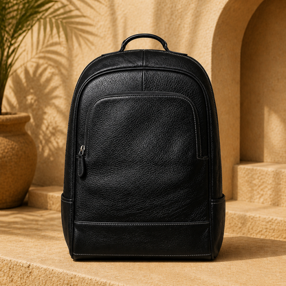 Torvato Diplomat genuine leather travel backpack