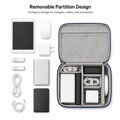 Travel tech and cable organizer - Double layer travel pouch - Torvato Relay