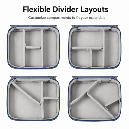 Travel tech and cable organizer - Double layer travel pouch - Torvato Relay