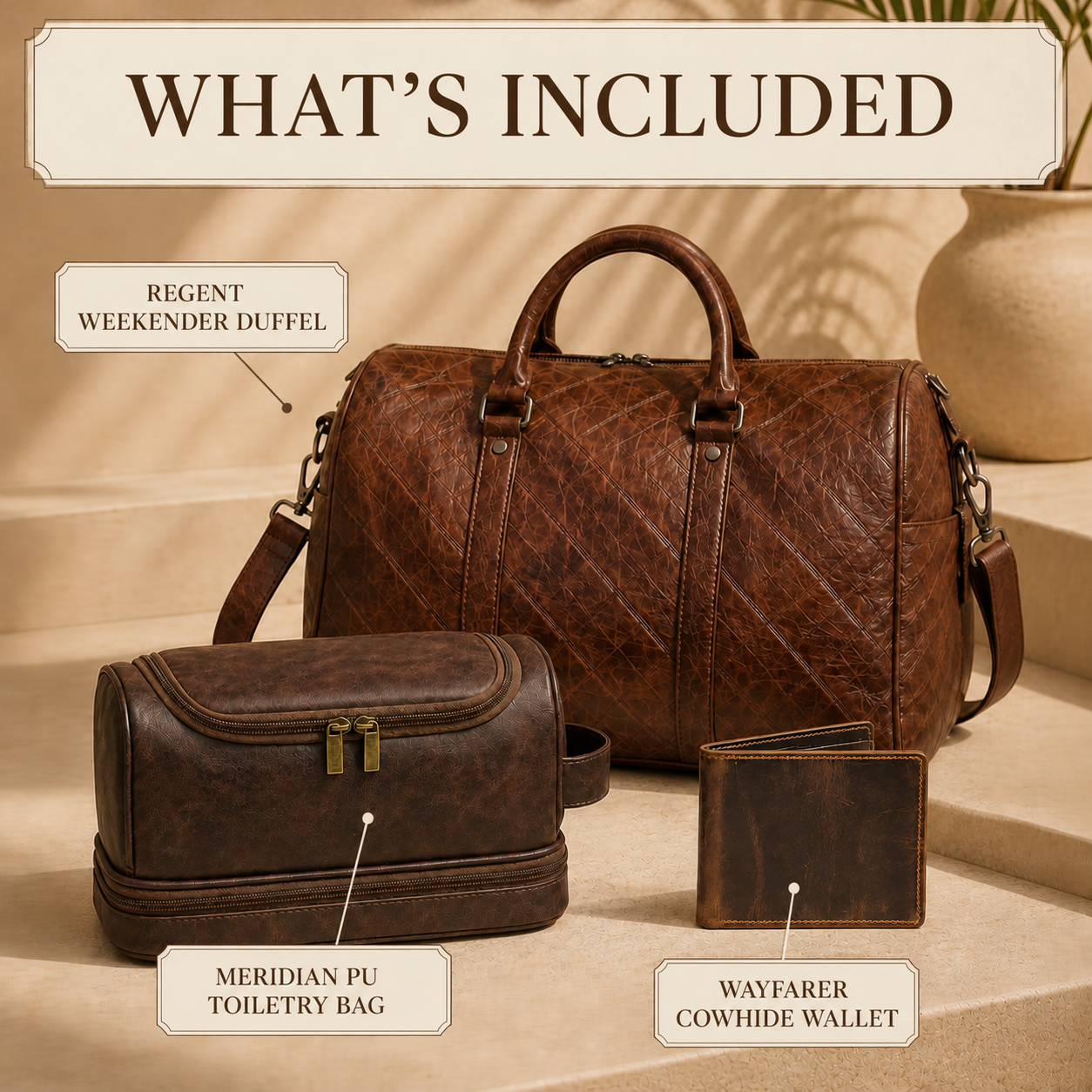 What’s included in the Torvato Heritage Weekend Travel Set