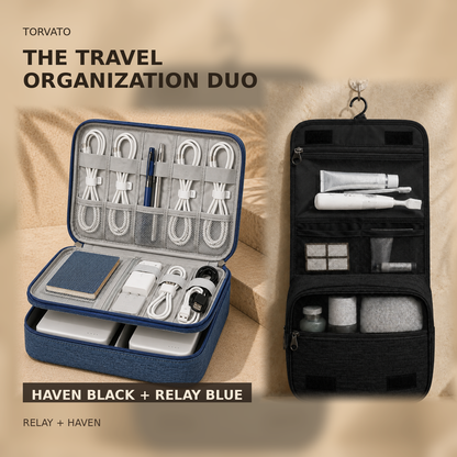 The Travel Organization Duo — Haven Black, Relay Blue