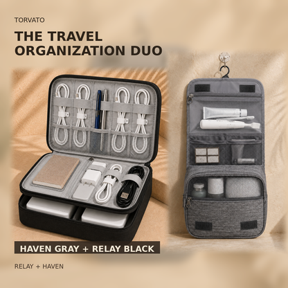The Travel Organization Duo — Haven Gray, Relay Black